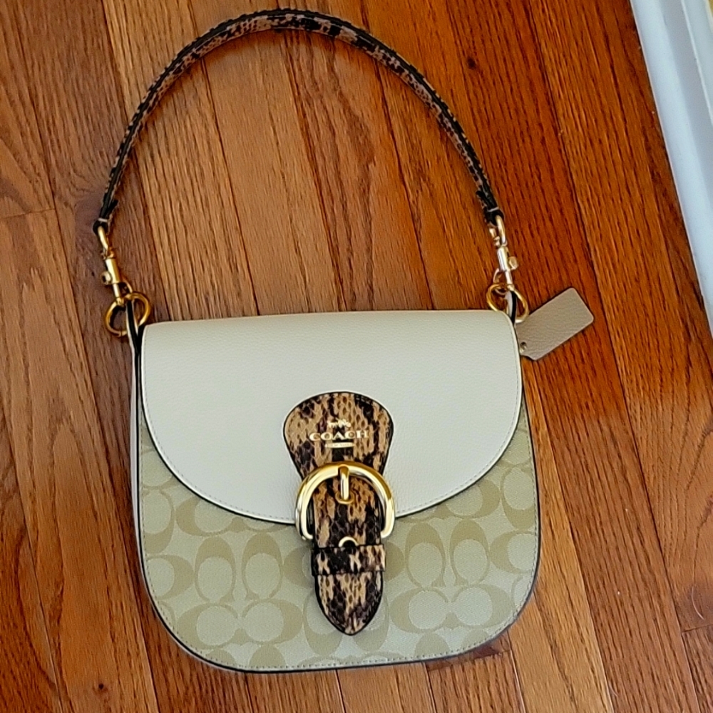 Coach Kleo Shoulder Bag 23 In Blocked Signature Canvas